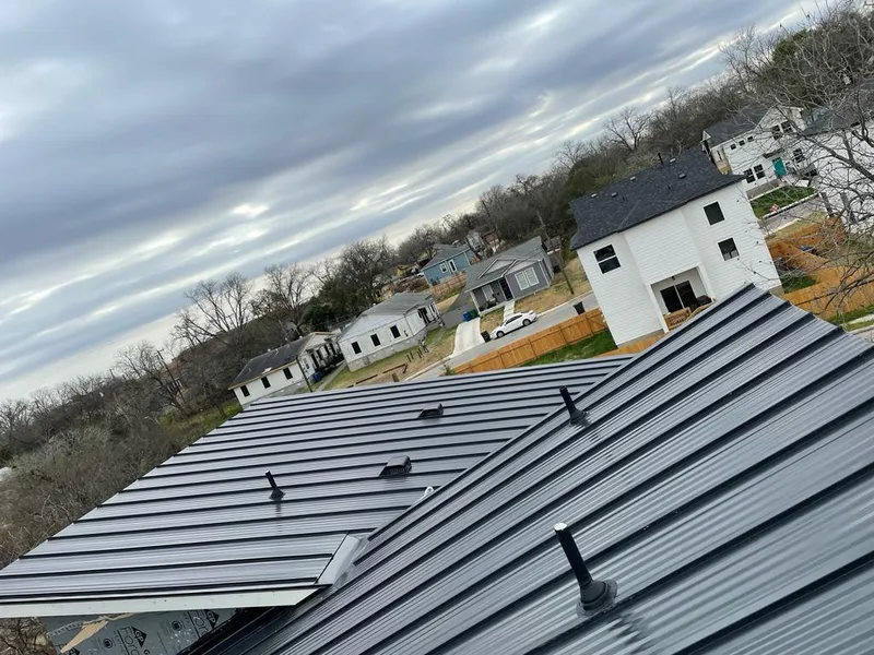 Standing seam metal roof panels with vents for Skylight Repair in Parkway